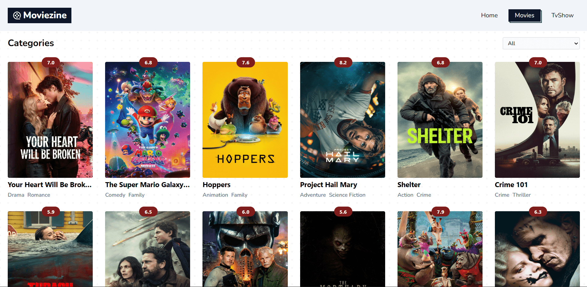 Moviezine app screenshot